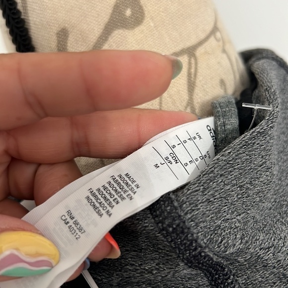 Adidas Zip Up Hoody Gray Small Unisex New with Tags - Picture 6 of 7